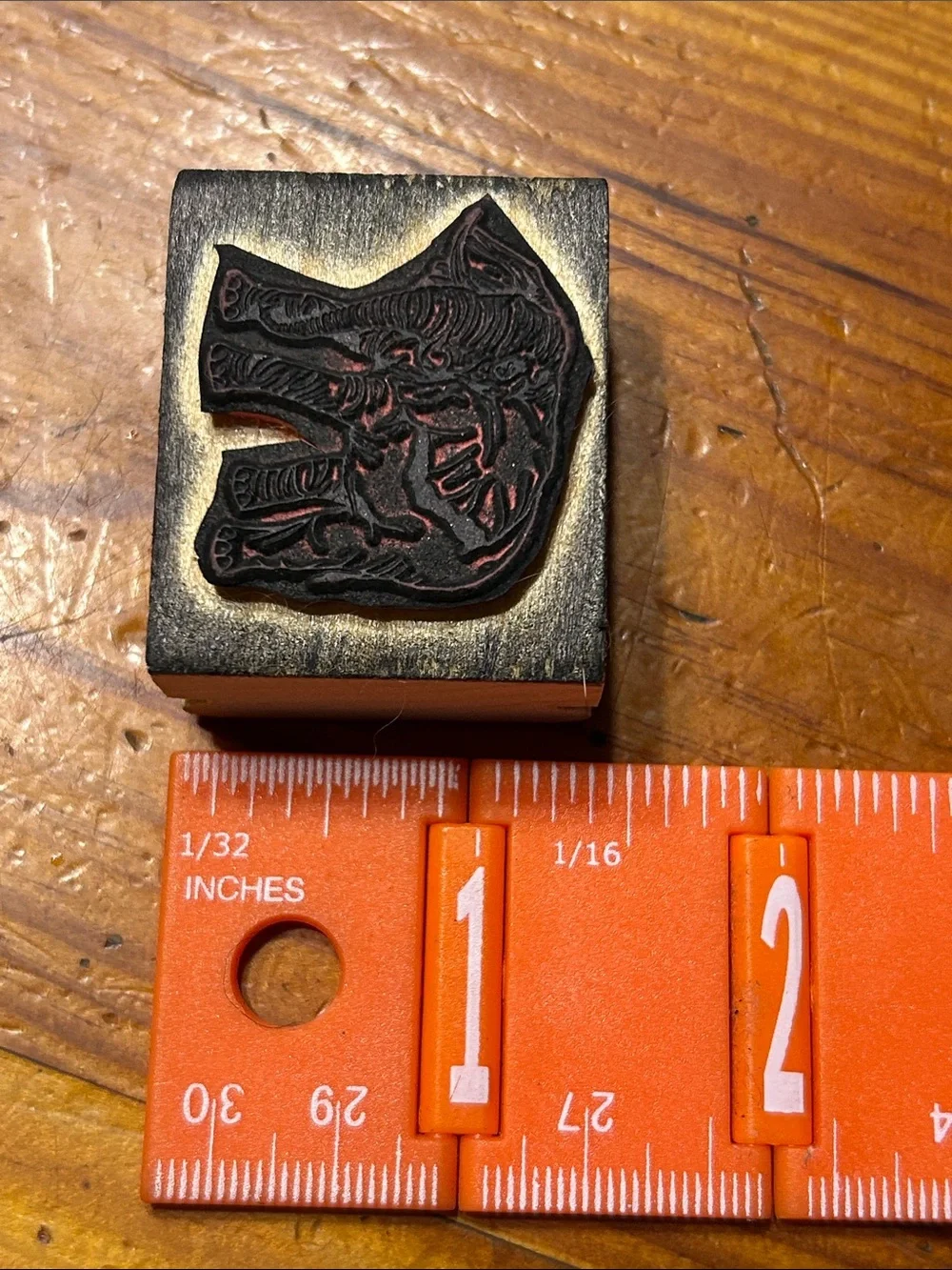 Wooden Elephant Stamp - Natural Brown
